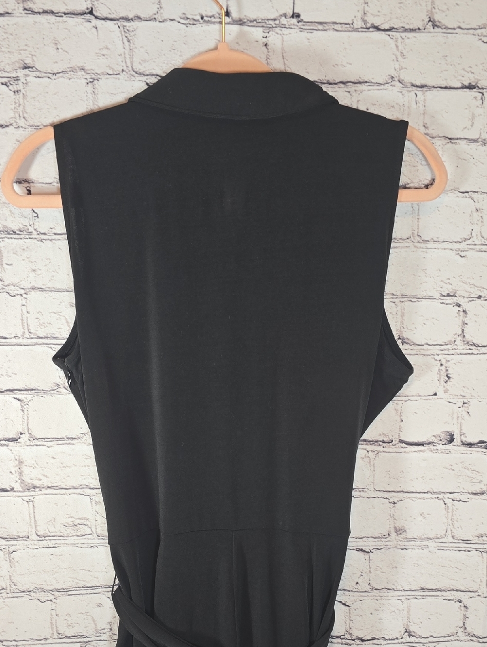 MICHAEL Michael Kors Black Cropped Jumpsuit with Gold Hardware Size M NWOT - Picture 9 of 12